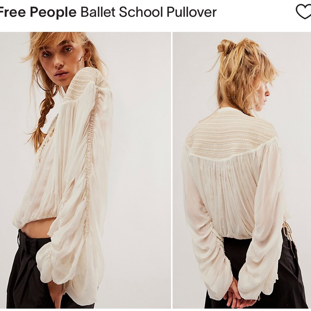 Free People ballet shirt. Super cute, too big for me.